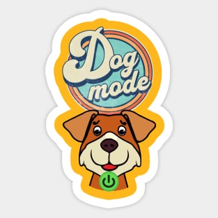 Dog Mode On Sticker